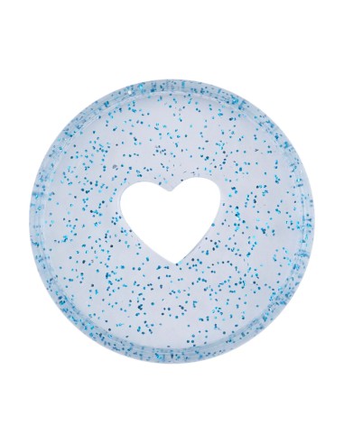 Medium - 9 anneaux en plastique - Blue Glitter