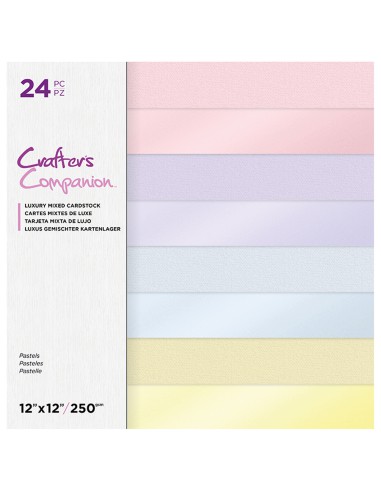 Cardstock 6 couleurs pastel - 250g/m2 - 24 feuilles