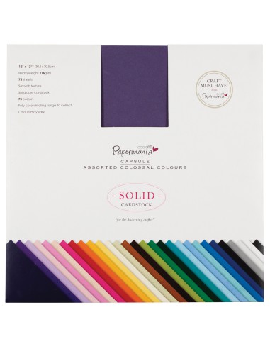 BLOC CARDSTOCK lisse 75 feuilles -30,5 x 30,5cm - 216g/m2