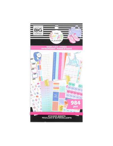 Bloc de 984 stickers - Work It Out - fitness