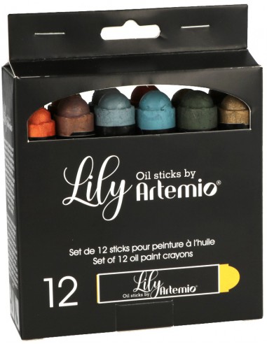 12 Stick Lily Pastels- peinture à l'huile - Metallics