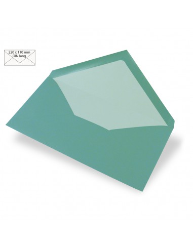 5 Enveloppes longues, 90g/m2 turquoise